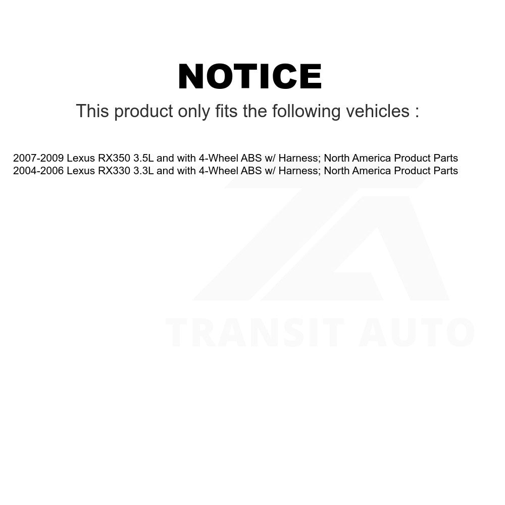 Mpulse Front Left ABS Wheel Speed Sensor SEN-2ABS1446 For Lexus RX350 RX330 w/ Harness; North America Product Parts