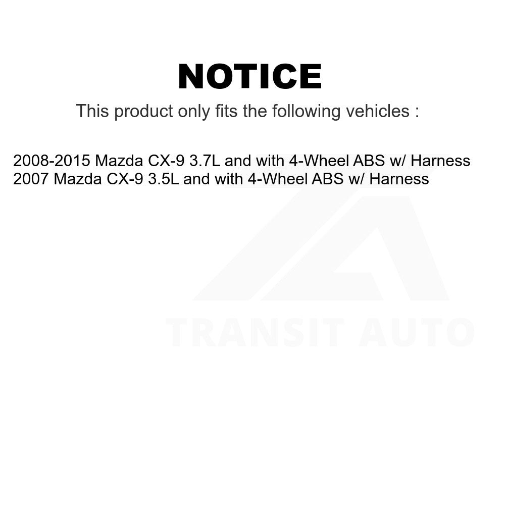 Mpulse Front Left ABS Wheel Speed Sensor SEN-2ABS1670 For Mazda CX-9 w Harness