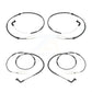 Mpulse Front Rear Disc Brake Pads Wear Sensor (4 Pack) For 2009-2010 BMW 328i xDrive 335i 3.0L with KSE-100148