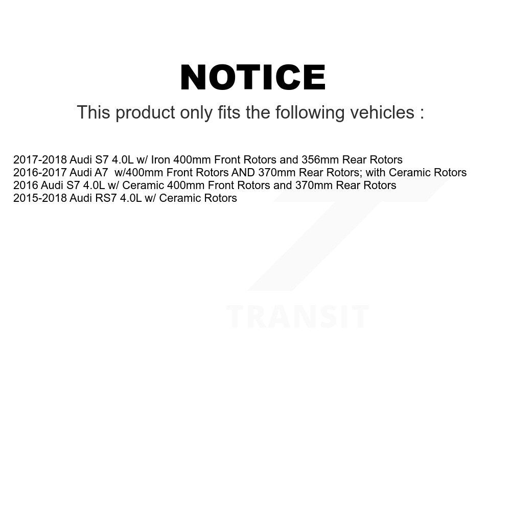 Mpulse Front Rear Disc Brake Pads Wear Sensor (4 Pack) For Audi S7 RS7 A7 KSE-100407