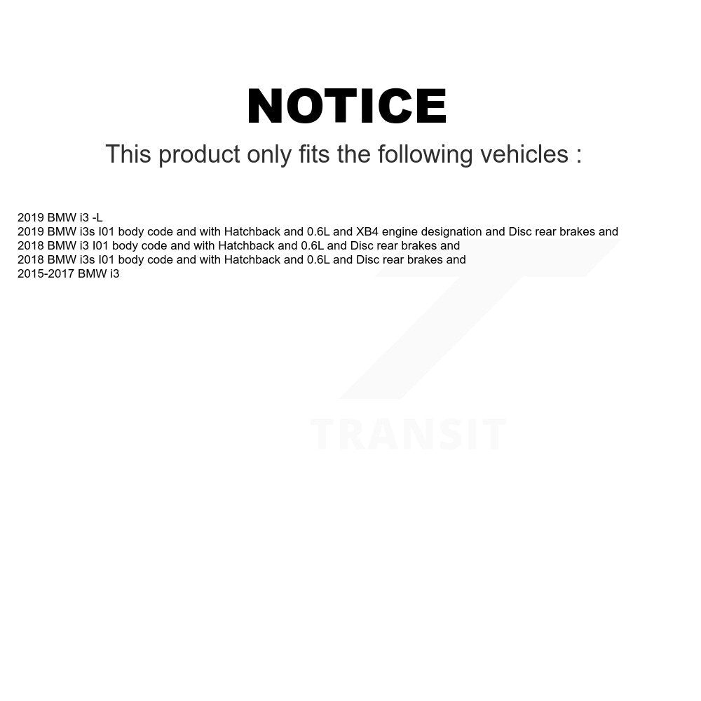 Mpulse Front Rear Disc Brake Pads Wear Sensor (4 Pack) For BMW i3 i3s KSE-100195