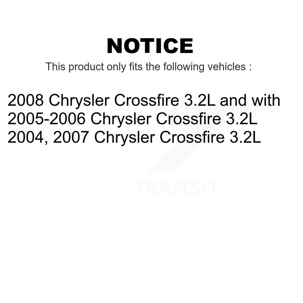 Mpulse Front Rear Disc Brake Pads Wear Sensor (4 Pack) For Chrysler Crossfire KSE-100118