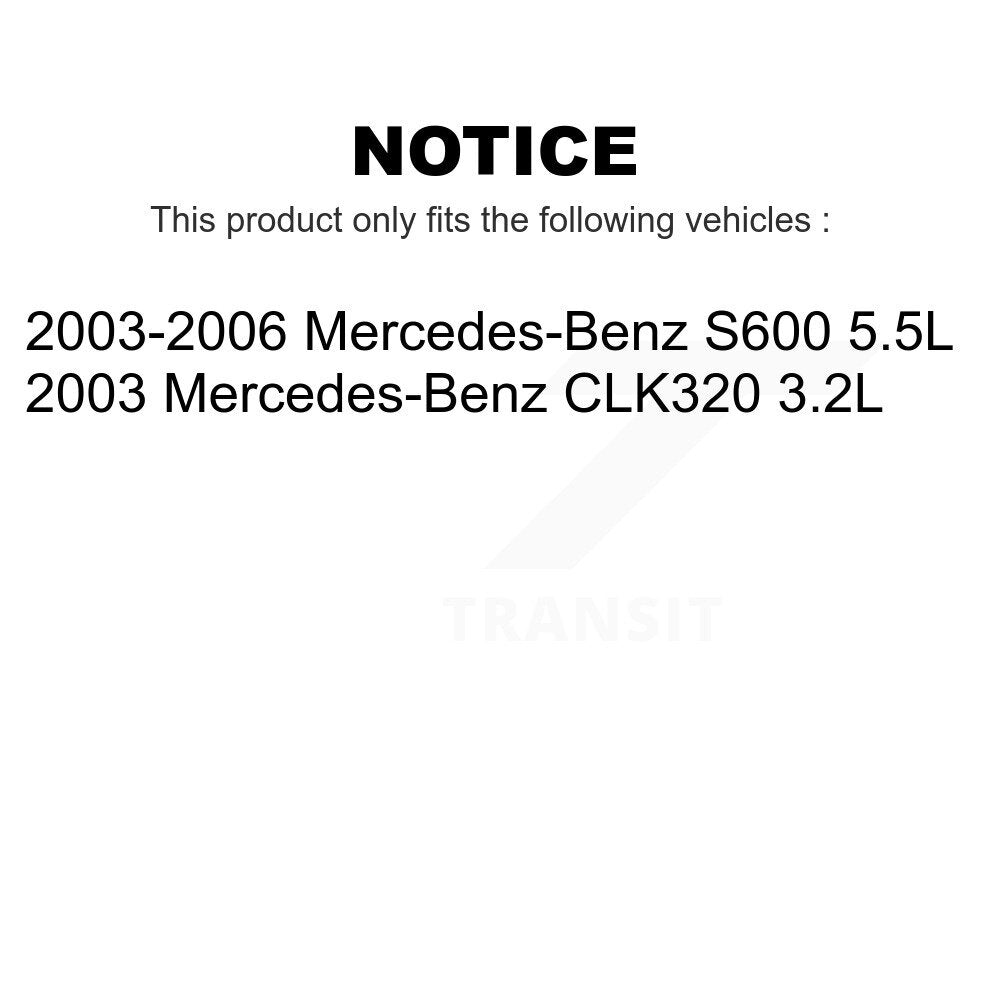 Mpulse Front Rear Disc Brake Pads Wear Sensor (4 Pack) For Mercedes-Benz CLK320 S600 KSE-100441