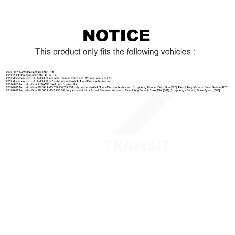 Mpulse Front Rear Disc Brake Pads Wear Sensor (4 Pack) For Mercedes-Benz G63 AMG E63 S GLC63 GT 53 KSE-100201