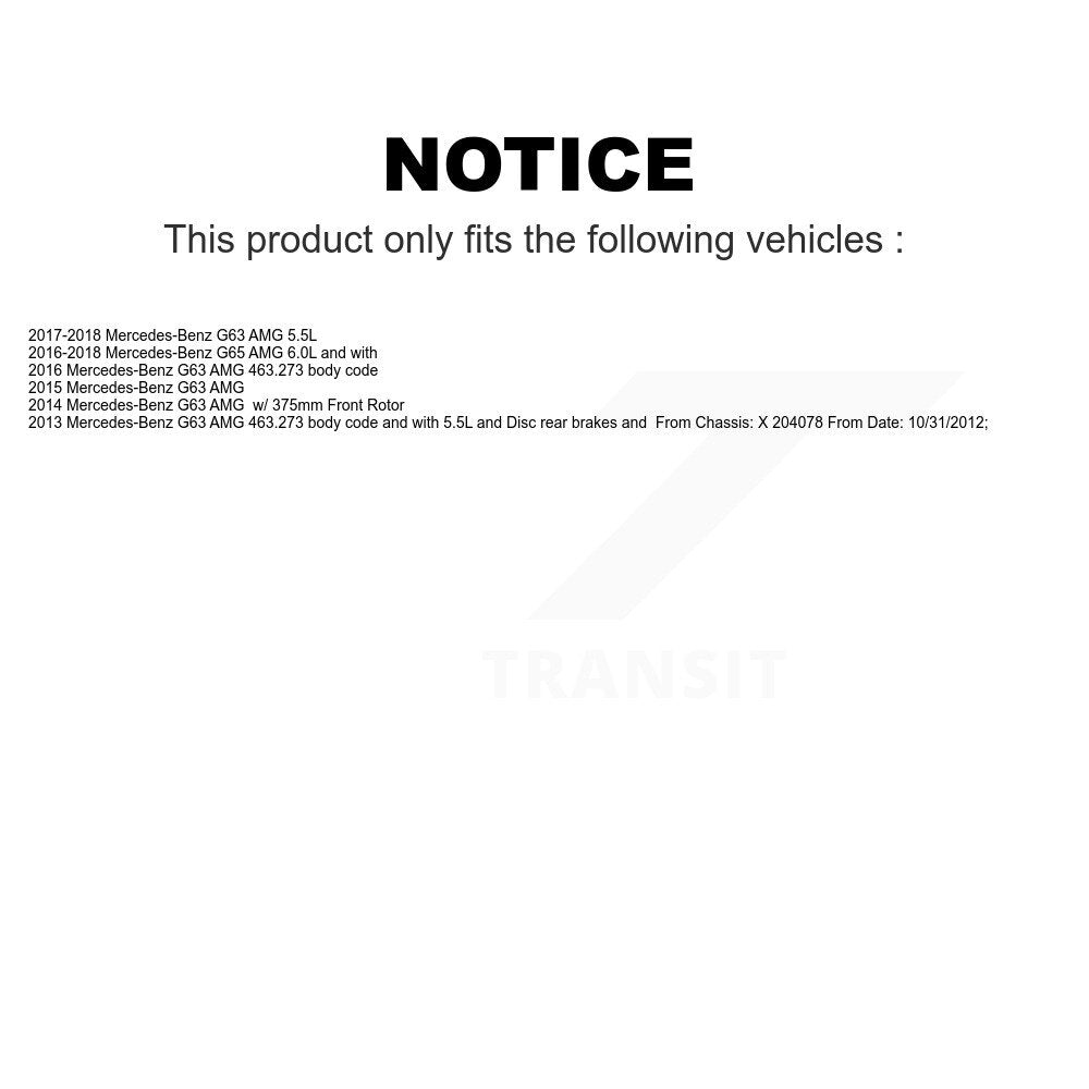 Mpulse Front Rear Disc Brake Pads Wear Sensor (4 Pack) For Mercedes-Benz G63 AMG G65 KSE-100188