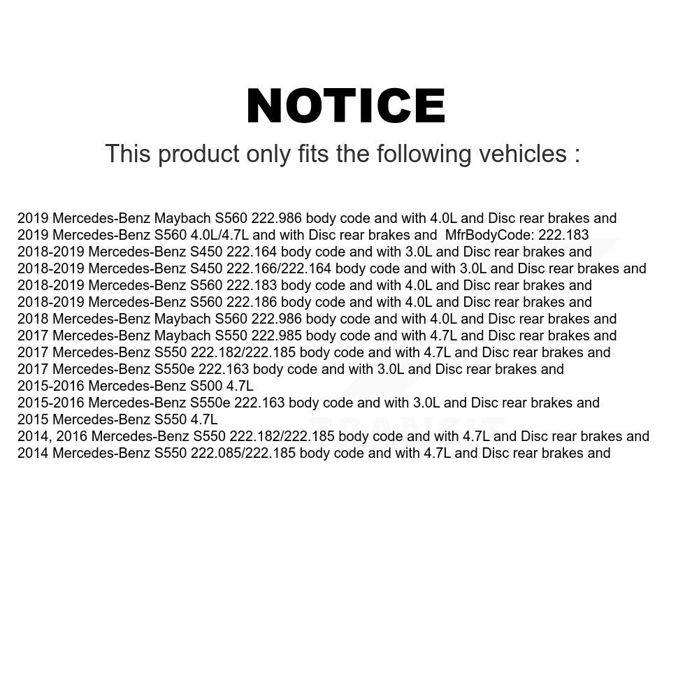 Mpulse Front Rear Disc Brake Pads Wear Sensor (4 Pack) For Mercedes-Benz S550 S560 S450 S550e Maybach S500 KSE-100202