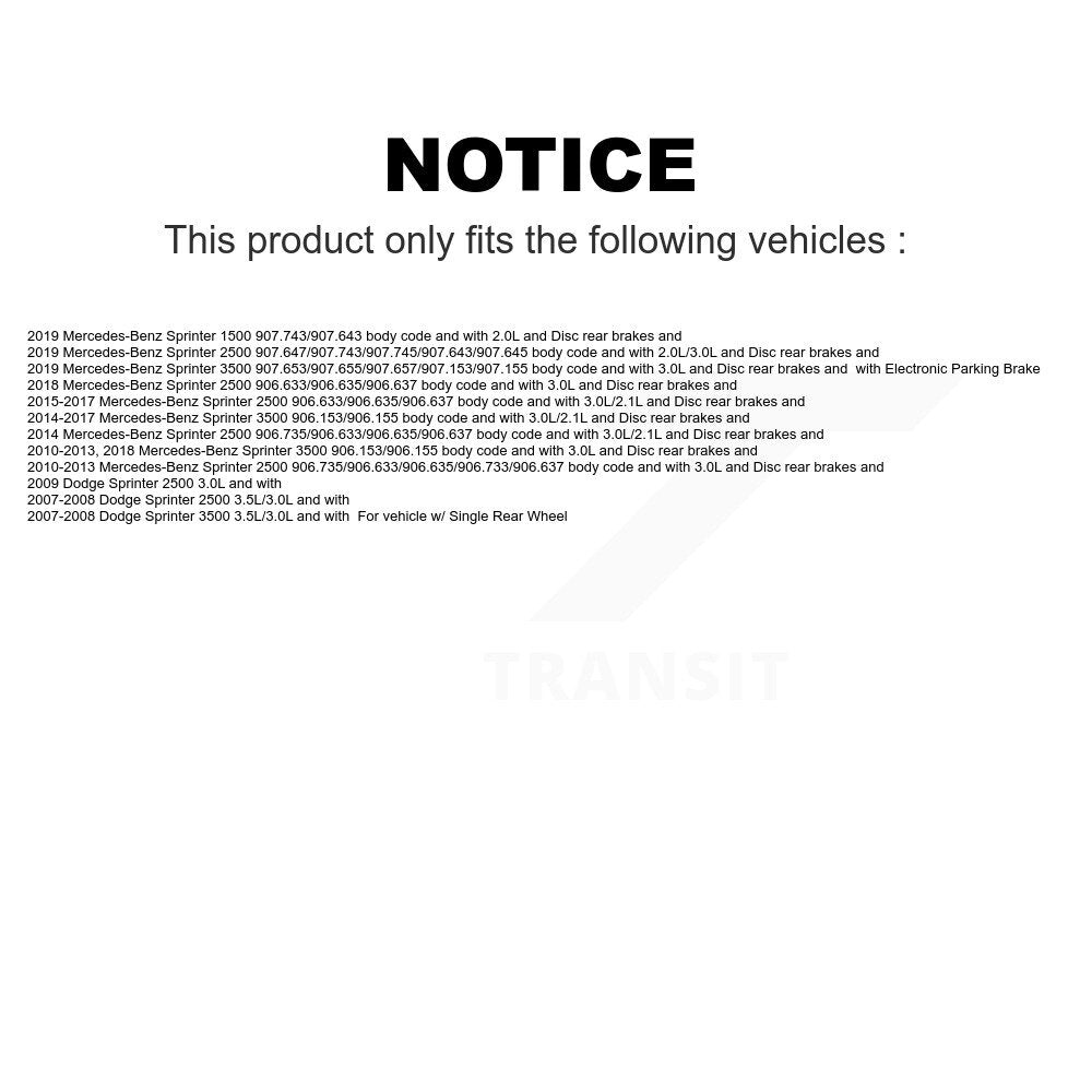 Mpulse Front Rear Disc Brake Pads Wear Sensor (4 Pack) For Mercedes-Benz Sprinter 2500 3500 Dodge 1500 KSE-100164