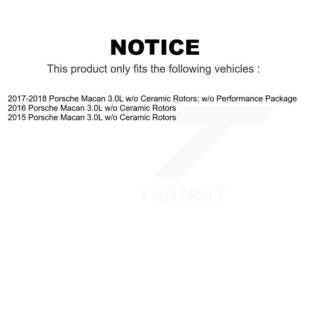 Mpulse Front Rear Disc Brake Pads Wear Sensor (4 Pack) For Porsche Macan 3.0L KSE-100402