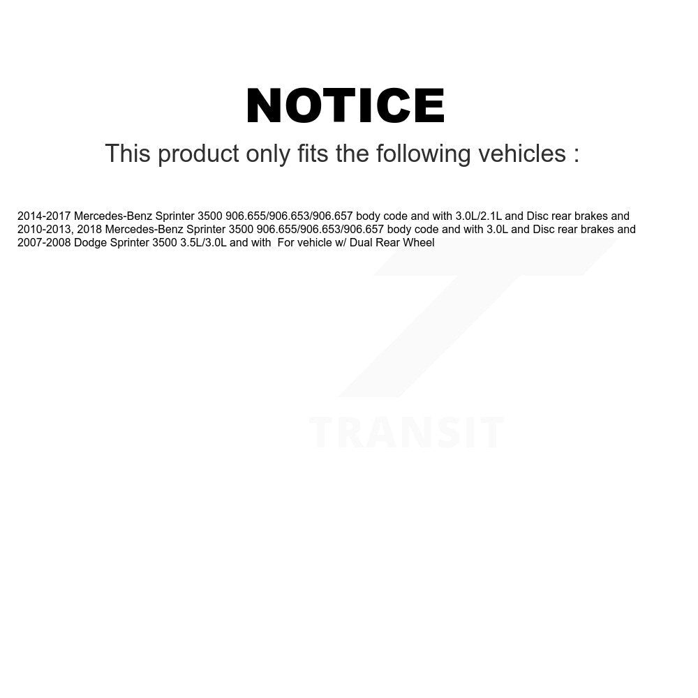 Mpulse Front Rear Disc Brake Pads Wear Sensor (4 Pack) For Sprinter 3500 Mercedes-Benz Dodge KSE-100163
