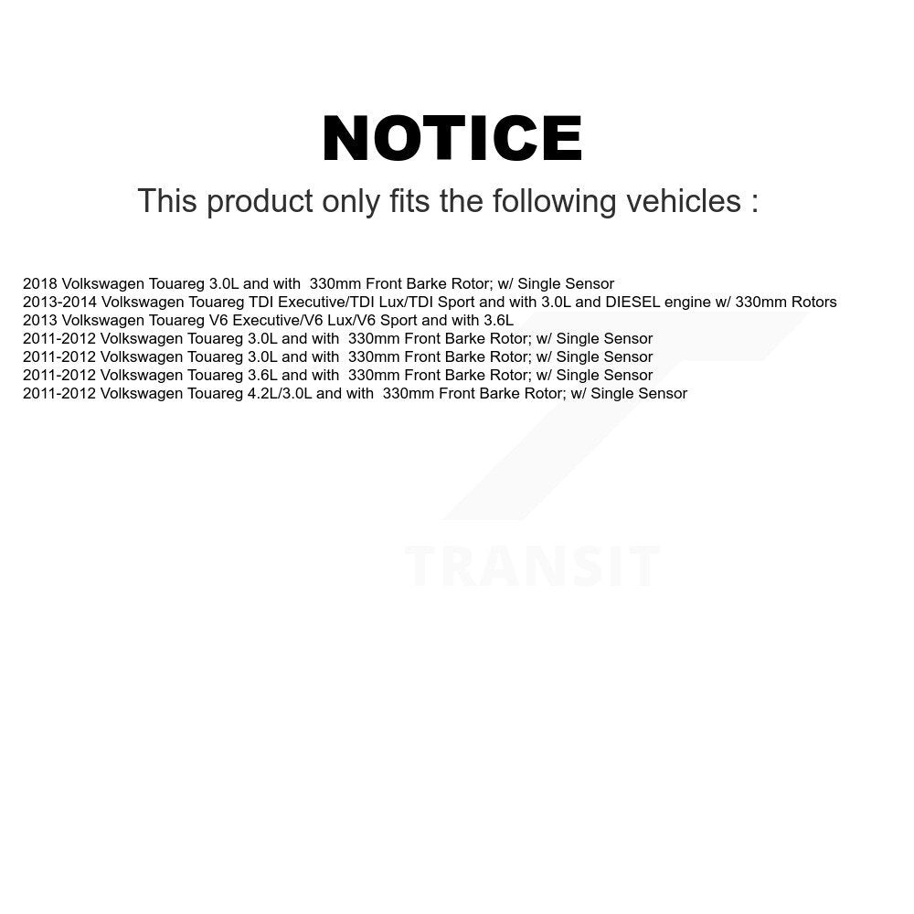 Mpulse Front Rear Disc Brake Pads Wear Sensor (4 Pack) For Volkswagen Touareg KSE-100240