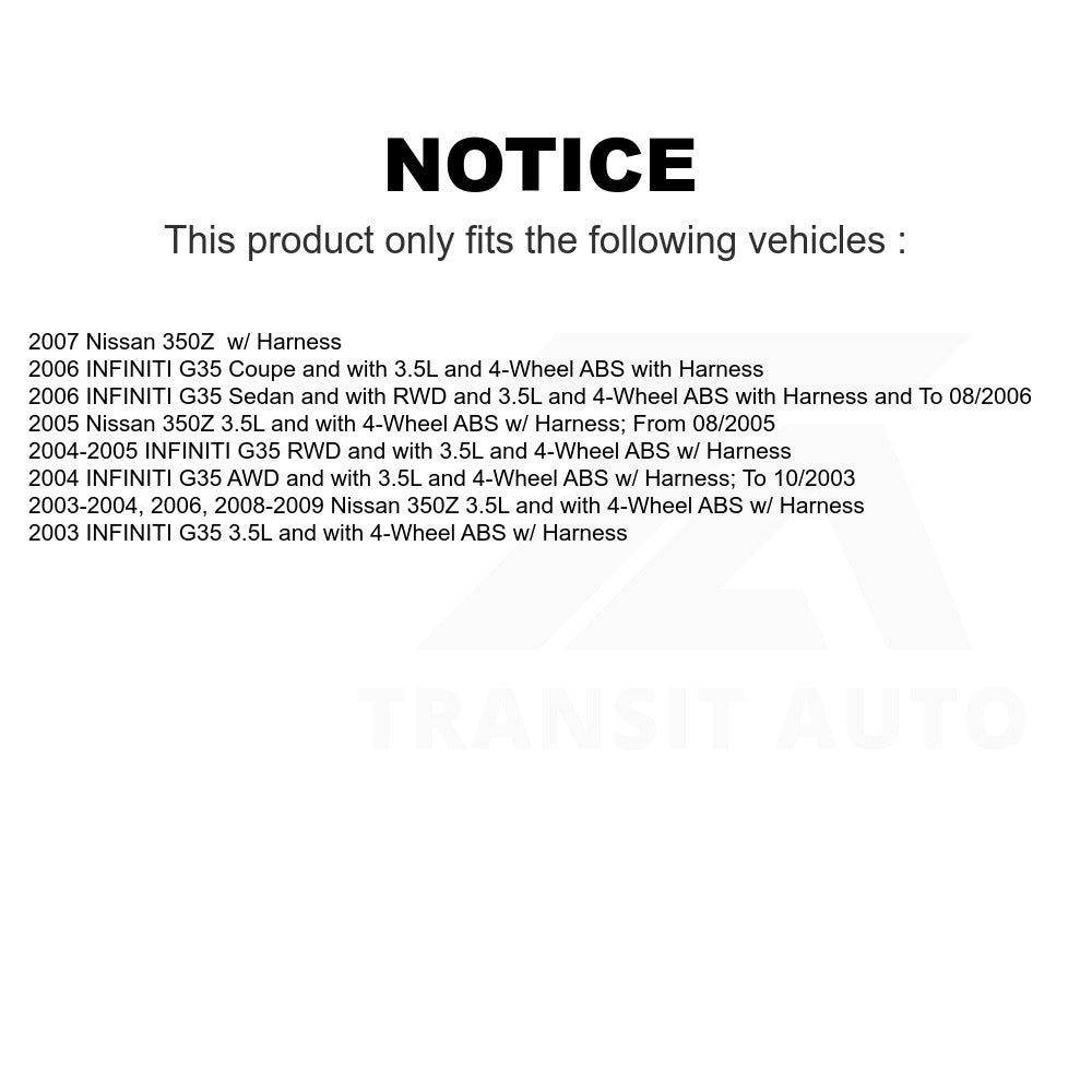 Mpulse Front Right ABS Wheel Speed Sensor SEN-2ABS0522 For INFINITI G35 Nissan 350Z