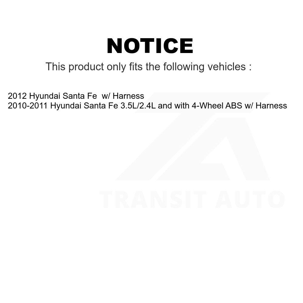 Mpulse Front Right ABS Wheel Speed Sensor SEN-2ABS0546 For Hyundai Santa Fe w Harness