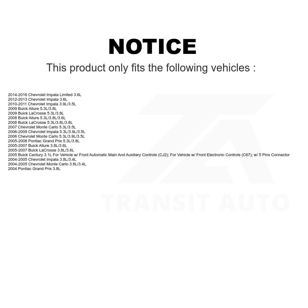 Mpulse HVAC Blower Motor Control Module SEN-2BMR0016 For Chevrolet Impala Pontiac Grand Prix Buick LaCrosse Limited Monte Carlo Century Allure