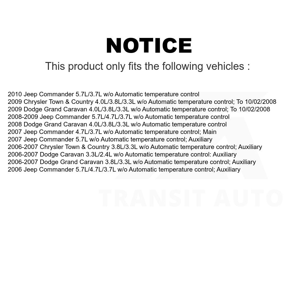 Mpulse HVAC Blower Motor Resistor SEN-2BMR0309 For Dodge Grand Caravan Chrysler Town & Country Jeep Commander