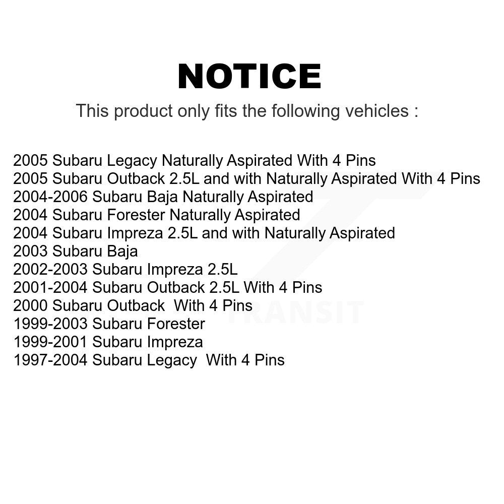 Mpulse Ignition Coil Kit For Subaru Outback Forester Legacy Impreza Baja KMP-100346