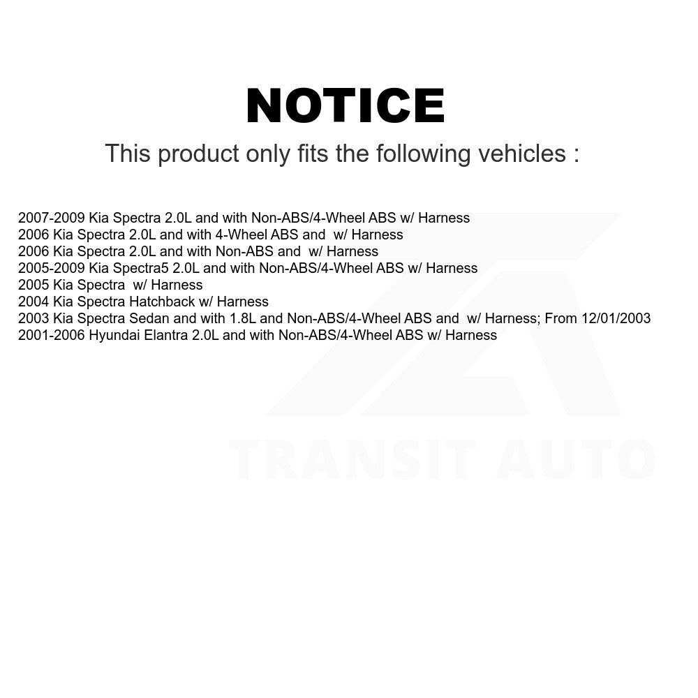 Mpulse Rear ABS Wheel Speed Sensor SEN-2ABS0155 For Hyundai Elantra Kia Spectra Spectra5