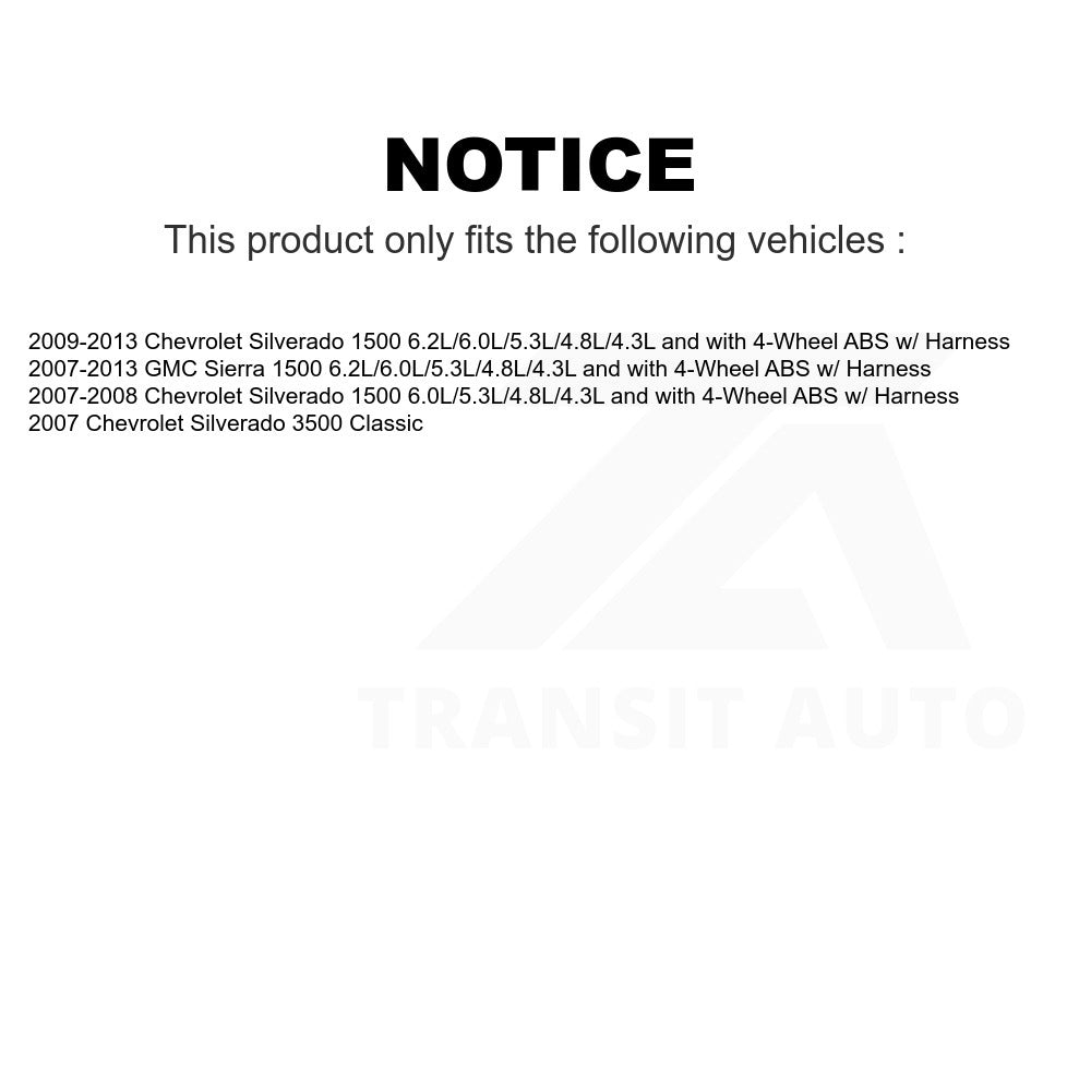 Mpulse Rear ABS Wheel Speed Sensor SEN-2ABS0171 For Chevrolet Silverado 1500 GMC Sierra 3500 Classic