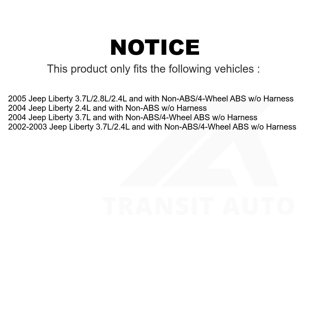 Mpulse Rear ABS Wheel Speed Sensor SEN-2ABS0353 For Jeep Liberty w o Harness