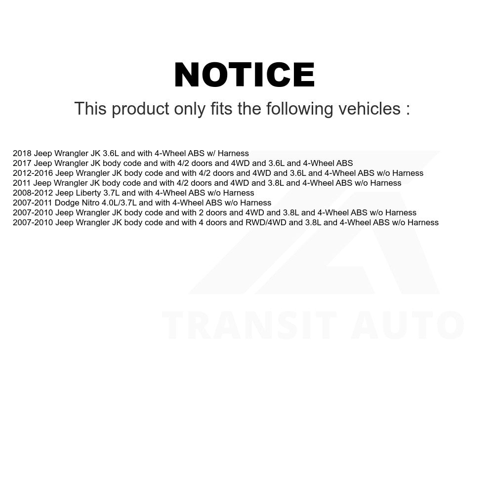 Mpulse Rear ABS Wheel Speed Sensor SEN-2ABS0813 For Jeep Wrangler Liberty Dodge Nitro JK
