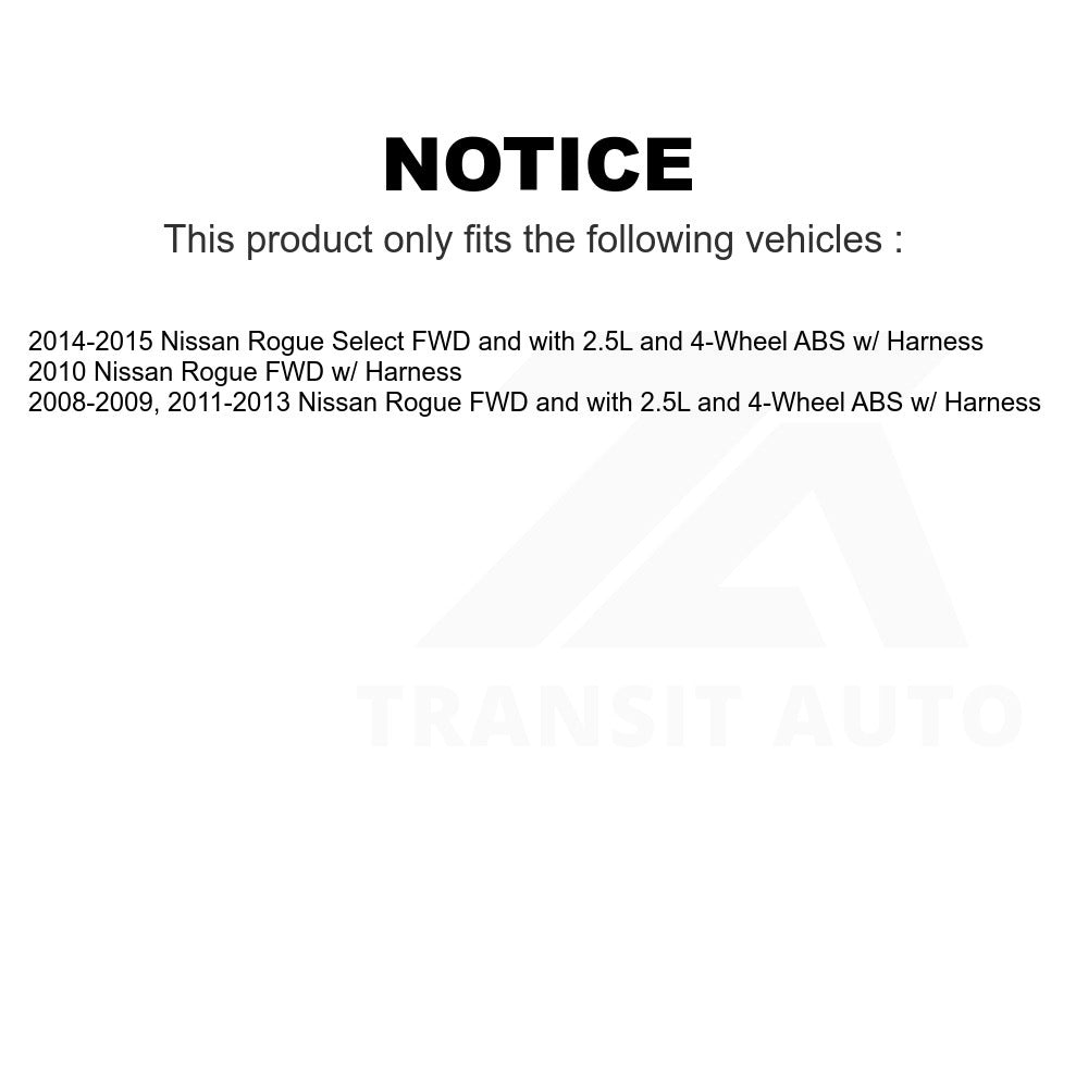 Mpulse Rear ABS Wheel Speed Sensor SEN-2ABS0844 For Nissan Rogue Select w/ Harness