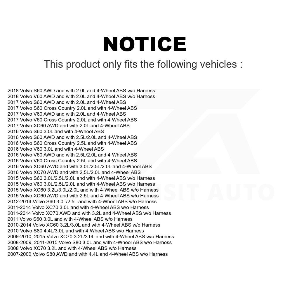 Mpulse Rear ABS Wheel Speed Sensor SEN-2ABS0874 For Volvo XC60 S60 XC70 S80 V60 Cross Country