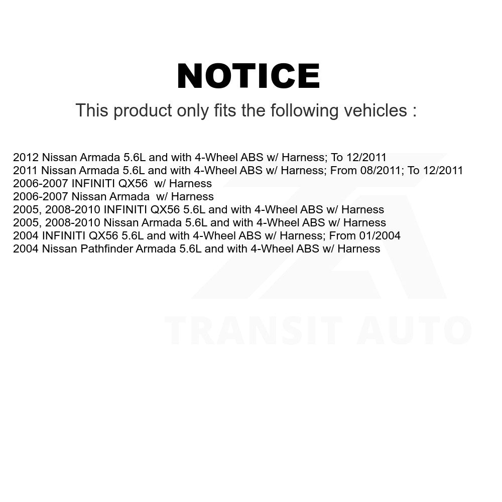 Mpulse Rear ABS Wheel Speed Sensor SEN-2ABS1591 For Nissan Armada INFINITI QX56 Pathfinder