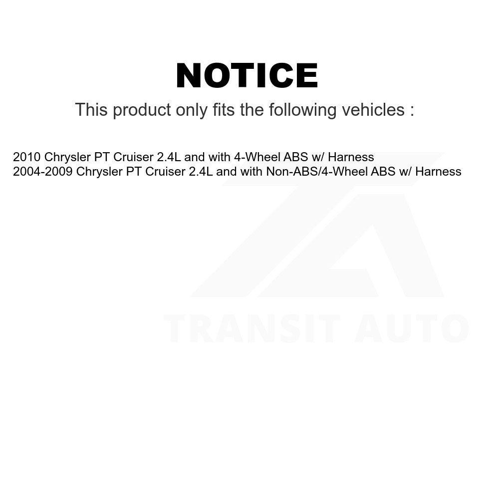 Mpulse Rear ABS Wheel Speed Sensor SEN-2ABS2006 For Chrysler PT Cruiser w Harness