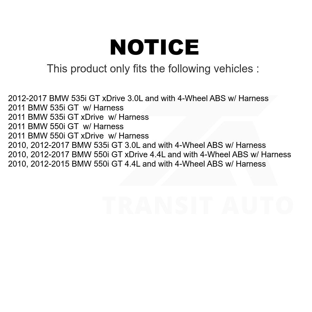 Mpulse Rear ABS Wheel Speed Sensor SEN-2ABS2541 For BMW 535i GT xDrive 550i w/ Harness