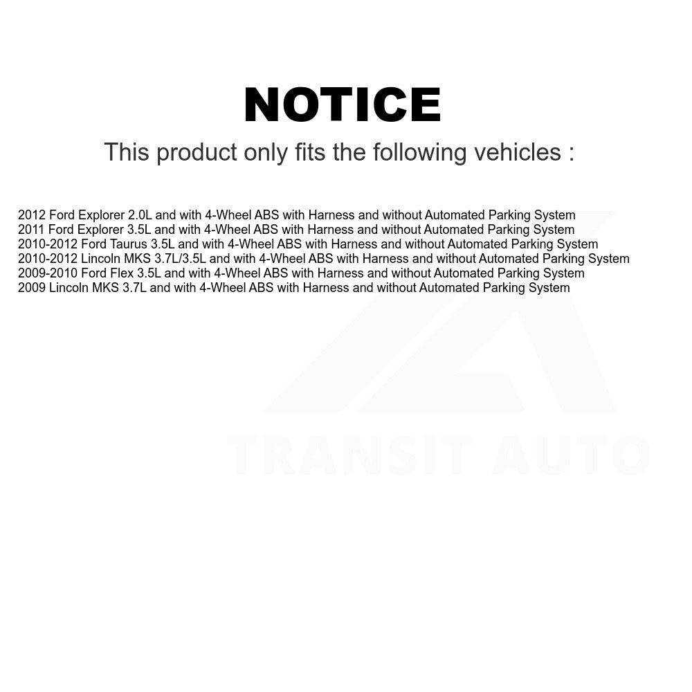 Mpulse Rear ABS Wheel Speed Sensor SEN-2ABS2568 For Ford Explorer Taurus Flex Lincoln MKS with Harness without Automated Parking System