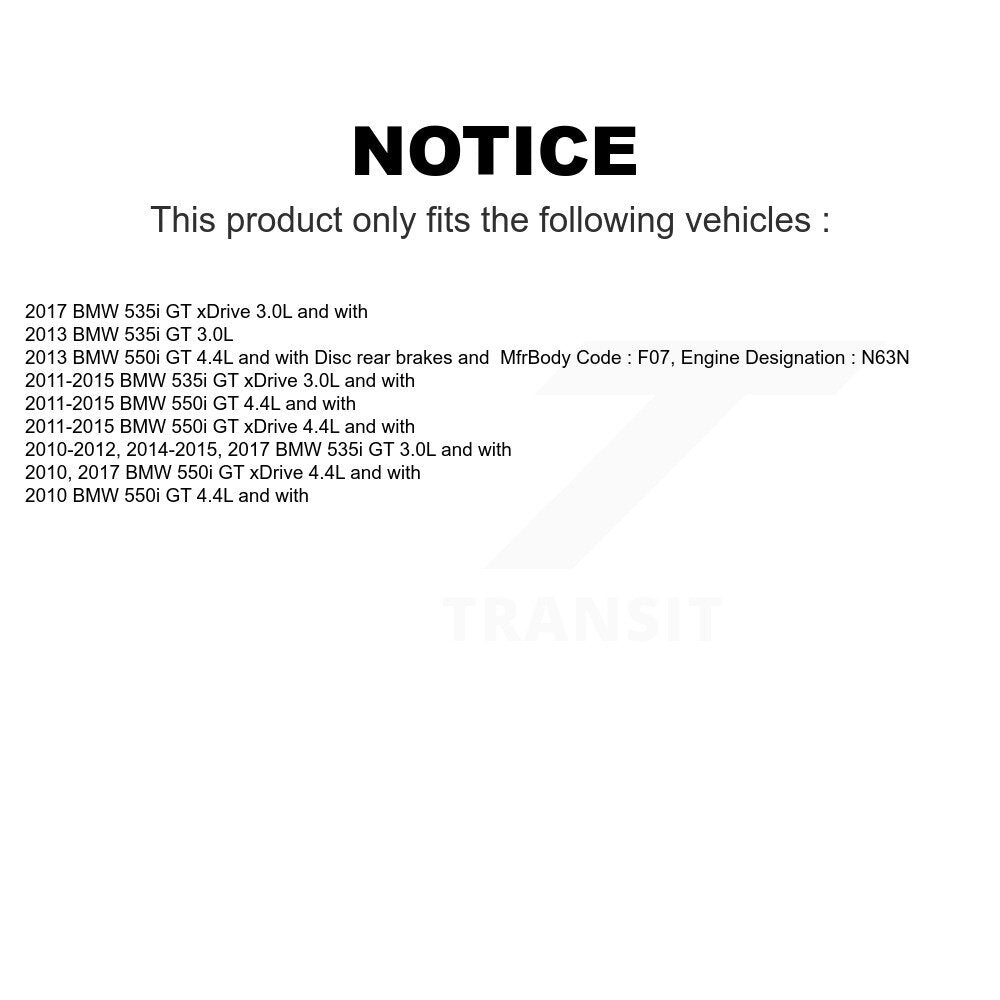 Mpulse Rear Disc Brake Pads Wear Sensor (2 Pack) For BMW 535i GT xDrive 550i KSE-100313