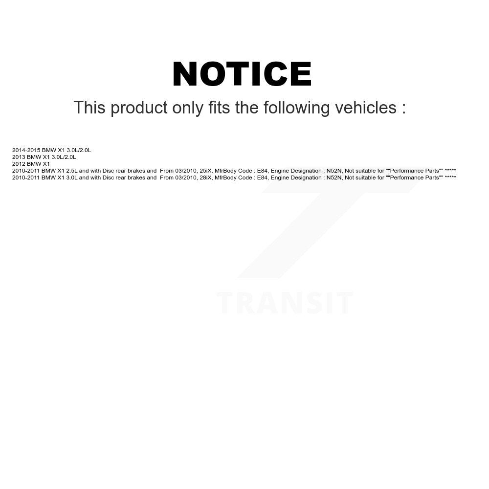 Mpulse Rear Disc Brake Pads Wear Sensor (2 Pack) For BMW X1 KSE-100292