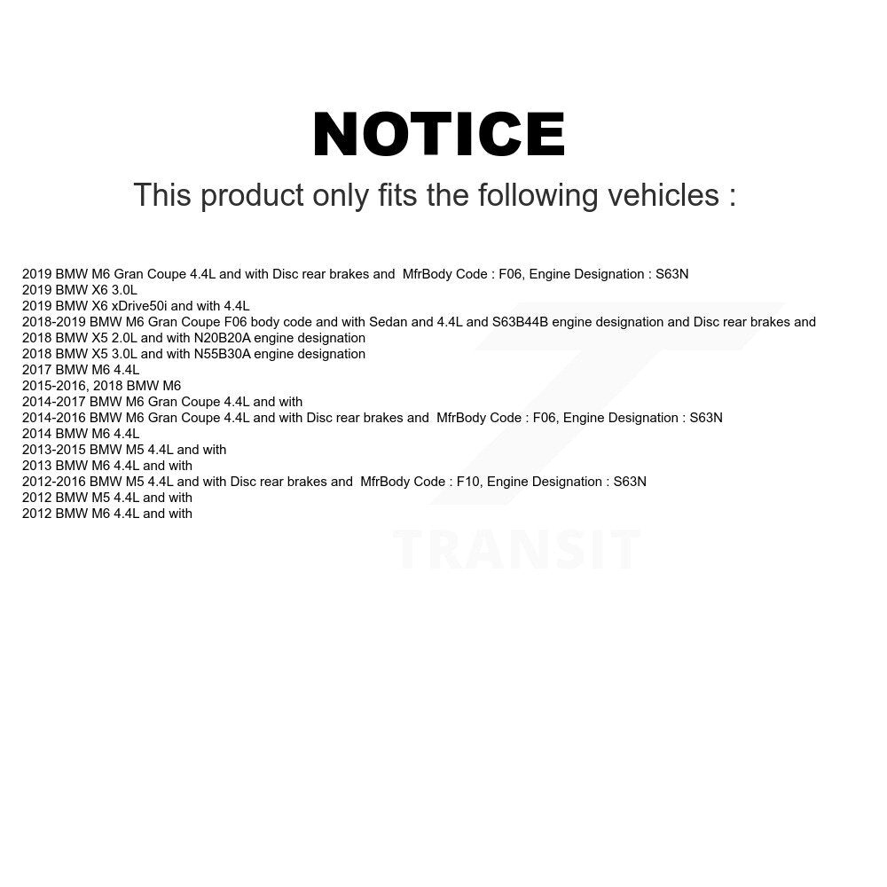 Mpulse Rear Disc Brake Pads Wear Sensor (2 Pack) For BMW X5 M5 X6 M6 Gran Coupe KSE-100254