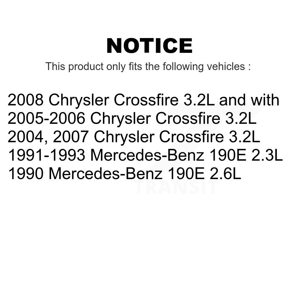 Mpulse Rear Disc Brake Pads Wear Sensor (2 Pack) For Chrysler Crossfire Mercedes-Benz 190E KSE-100252