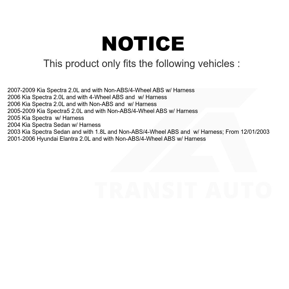 Mpulse Rear Left ABS Wheel Speed Sensor SEN-2ABS0252 For Hyundai Elantra Kia Spectra Spectra5