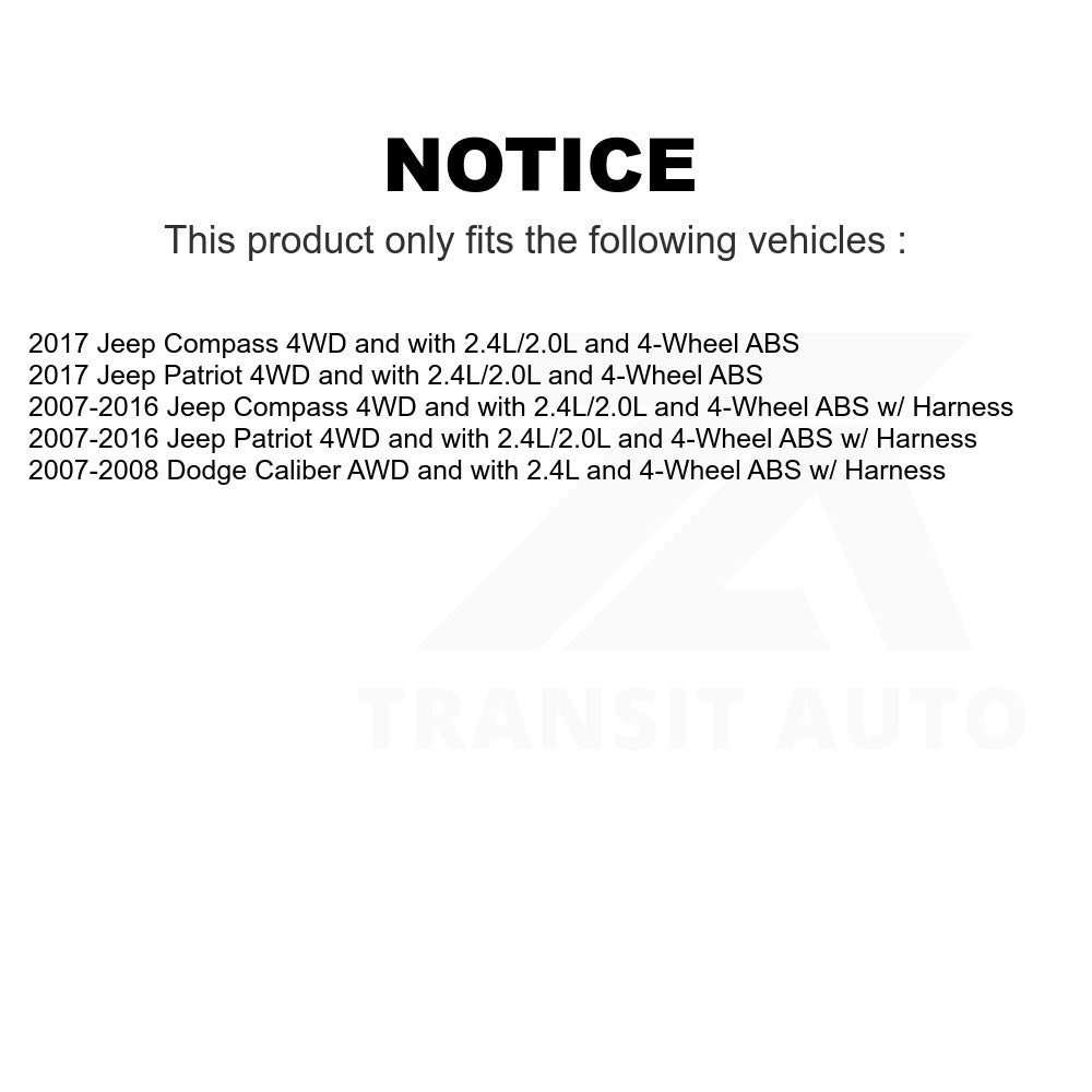 Mpulse Rear Left ABS Wheel Speed Sensor SEN-2ABS0811 For Jeep Patriot Compass Dodge Caliber