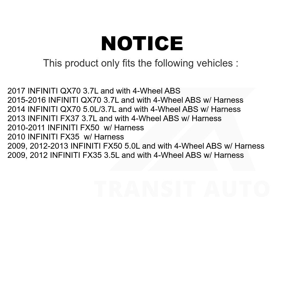 Mpulse Rear Left ABS Wheel Speed Sensor SEN-2ABS0906 For INFINITI QX70 FX35 FX37 FX50