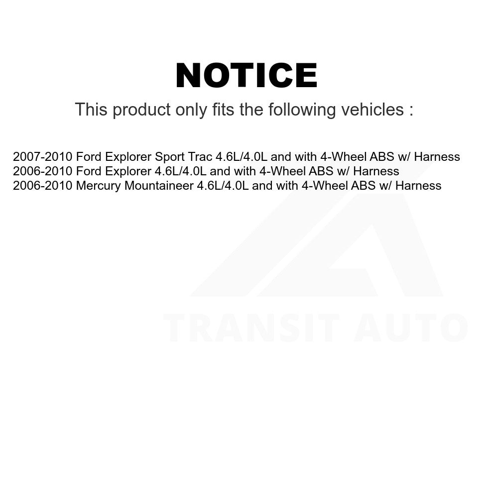 Mpulse Rear Left ABS Wheel Speed Sensor SEN-2ABS1430 For Ford Explorer Sport Trac Mercury Mountaineer w/ Harness 4.6L/4.0L with 4-Wheel