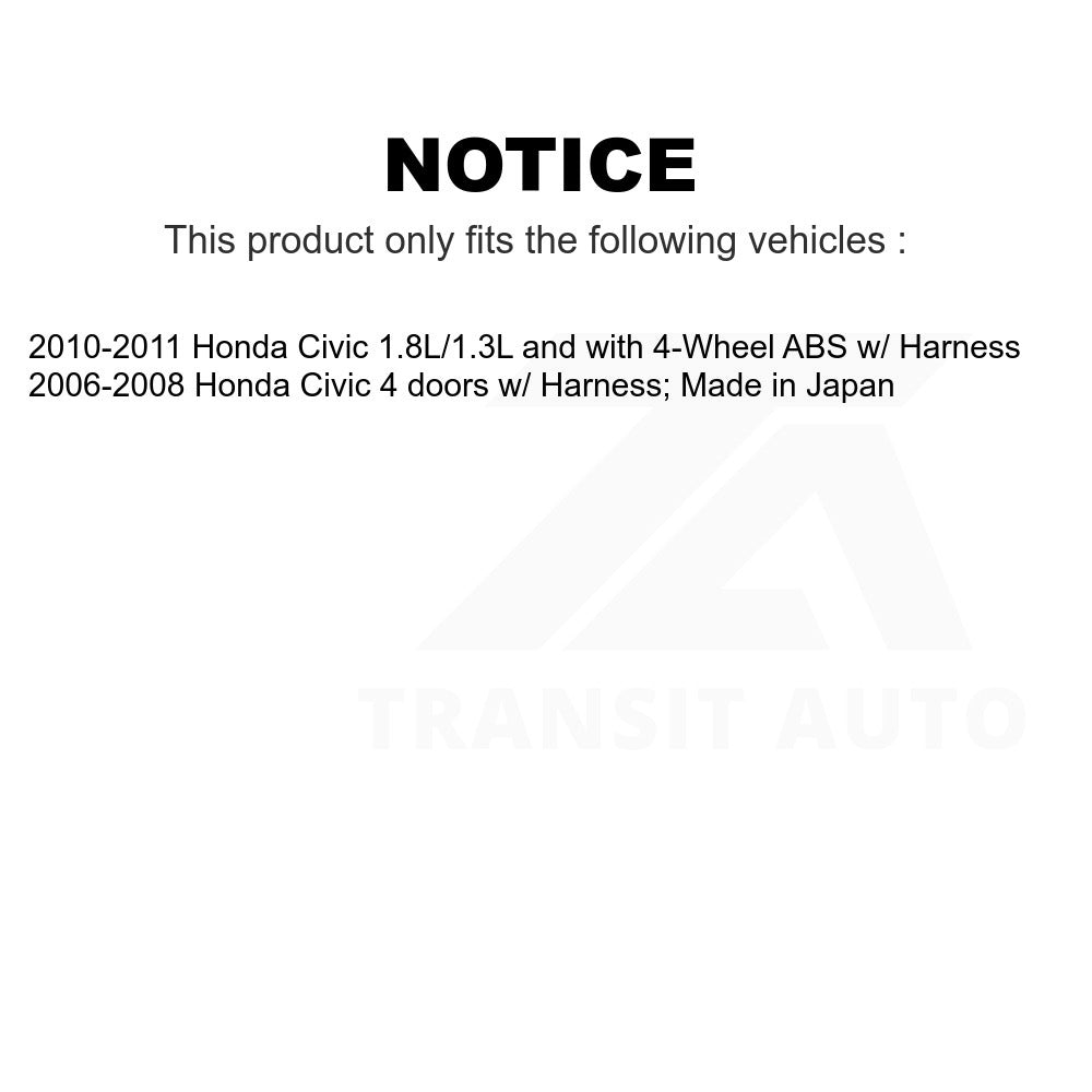 Mpulse Rear Right ABS Wheel Speed Sensor SEN-2ABS0214 For Honda Civic