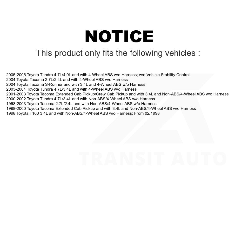 Mpulse Rear Right ABS Wheel Speed Sensor SEN-2ABS0309 For Toyota Tacoma Tundra T100