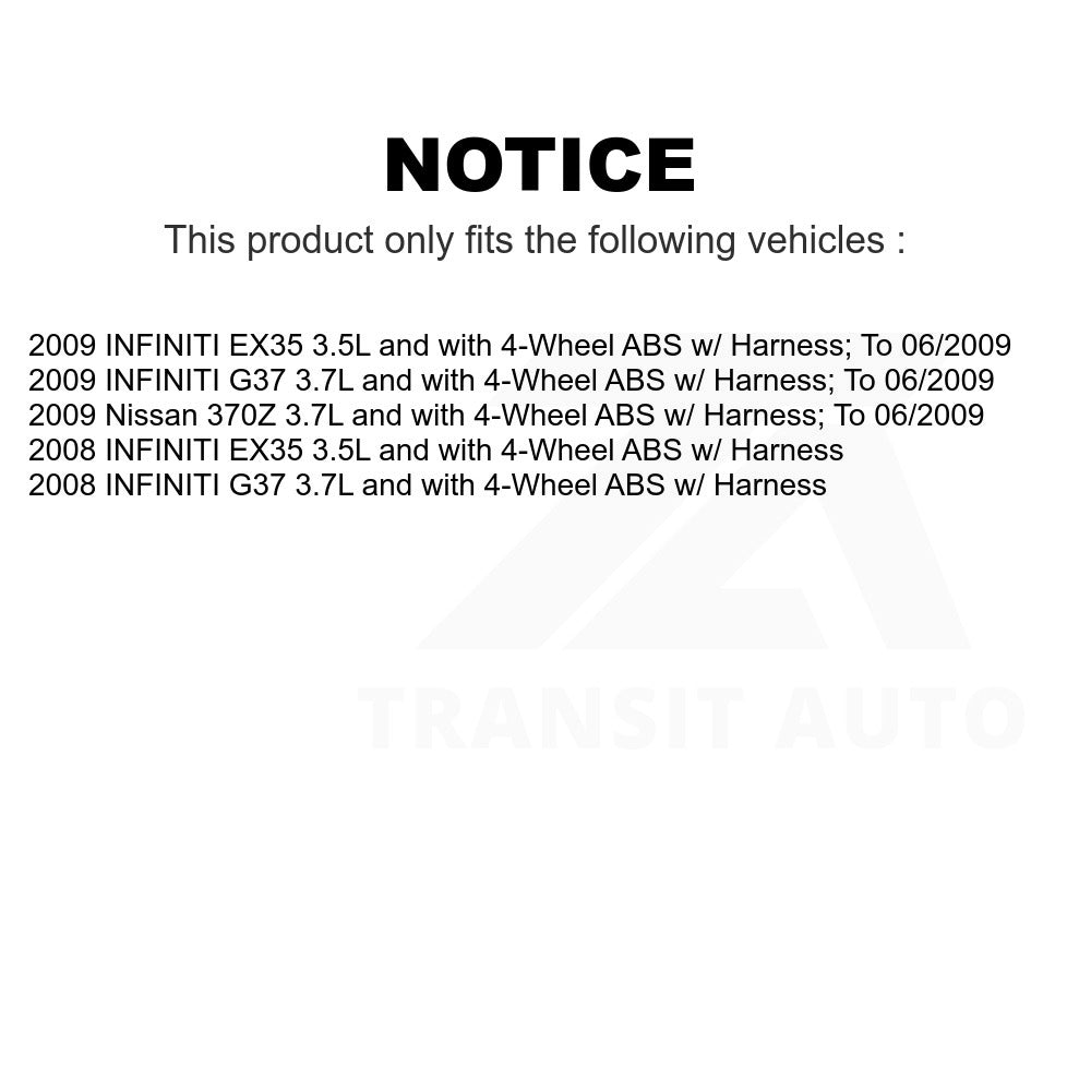 Mpulse Rear Right ABS Wheel Speed Sensor SEN-2ABS0331 For INFINITI G37 EX35 Nissan 370Z