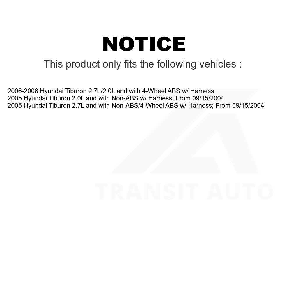 Mpulse Rear Right ABS Wheel Speed Sensor SEN-2ABS0417 For Hyundai Tiburon