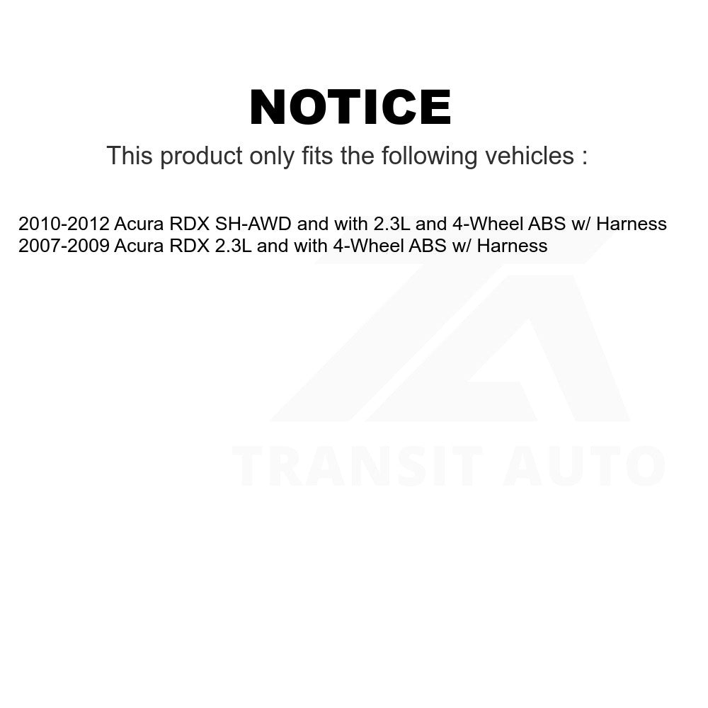 Mpulse Rear Right ABS Wheel Speed Sensor SEN-2ABS0587 For Acura RDX w Harness