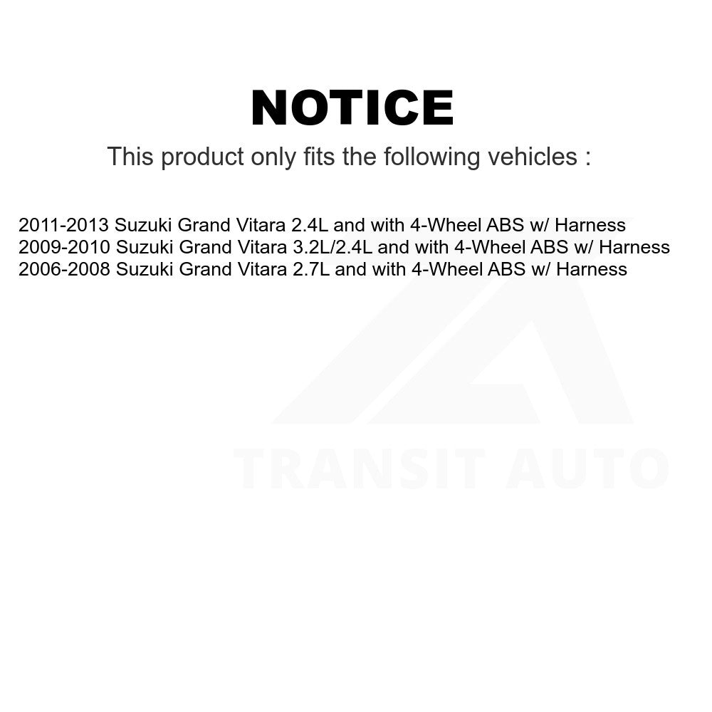 Mpulse Rear Right ABS Wheel Speed Sensor SEN-2ABS0738 For Suzuki Grand Vitara w Harness
