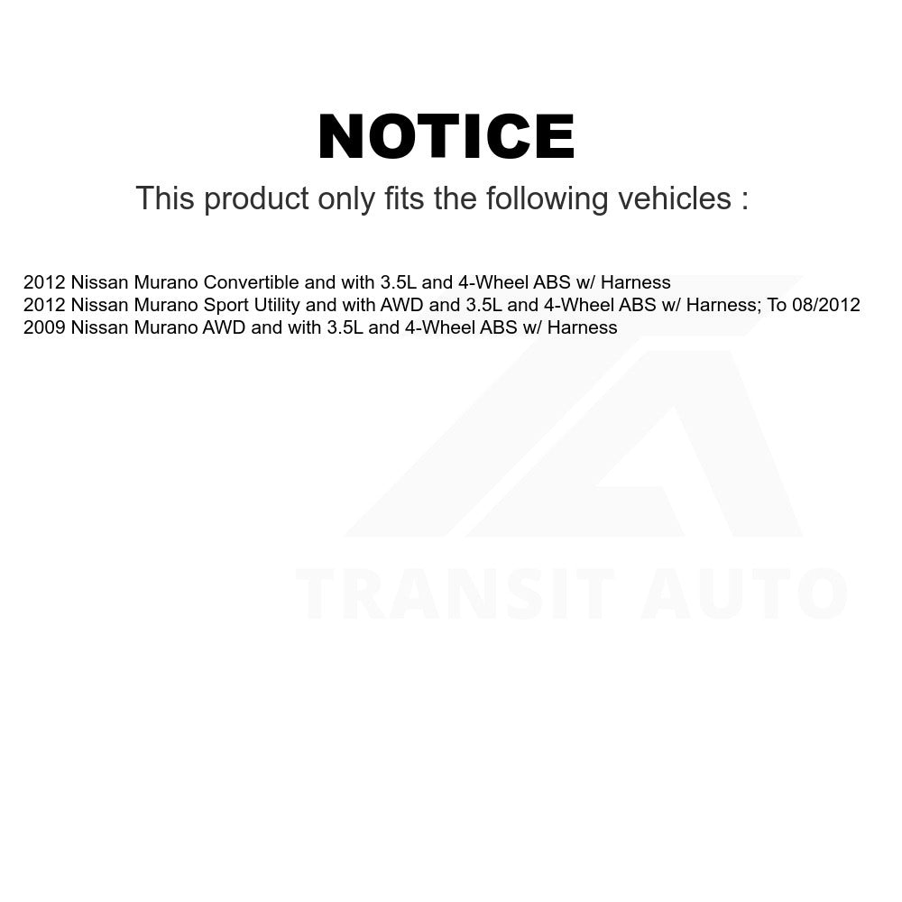 Mpulse Rear Right ABS Wheel Speed Sensor SEN-2ABS0854 For Nissan Murano