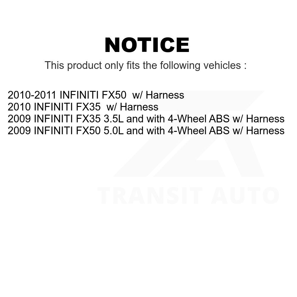 Mpulse Rear Right ABS Wheel Speed Sensor SEN-2ABS0907 For INFINITI FX35 FX50 w/ Harness