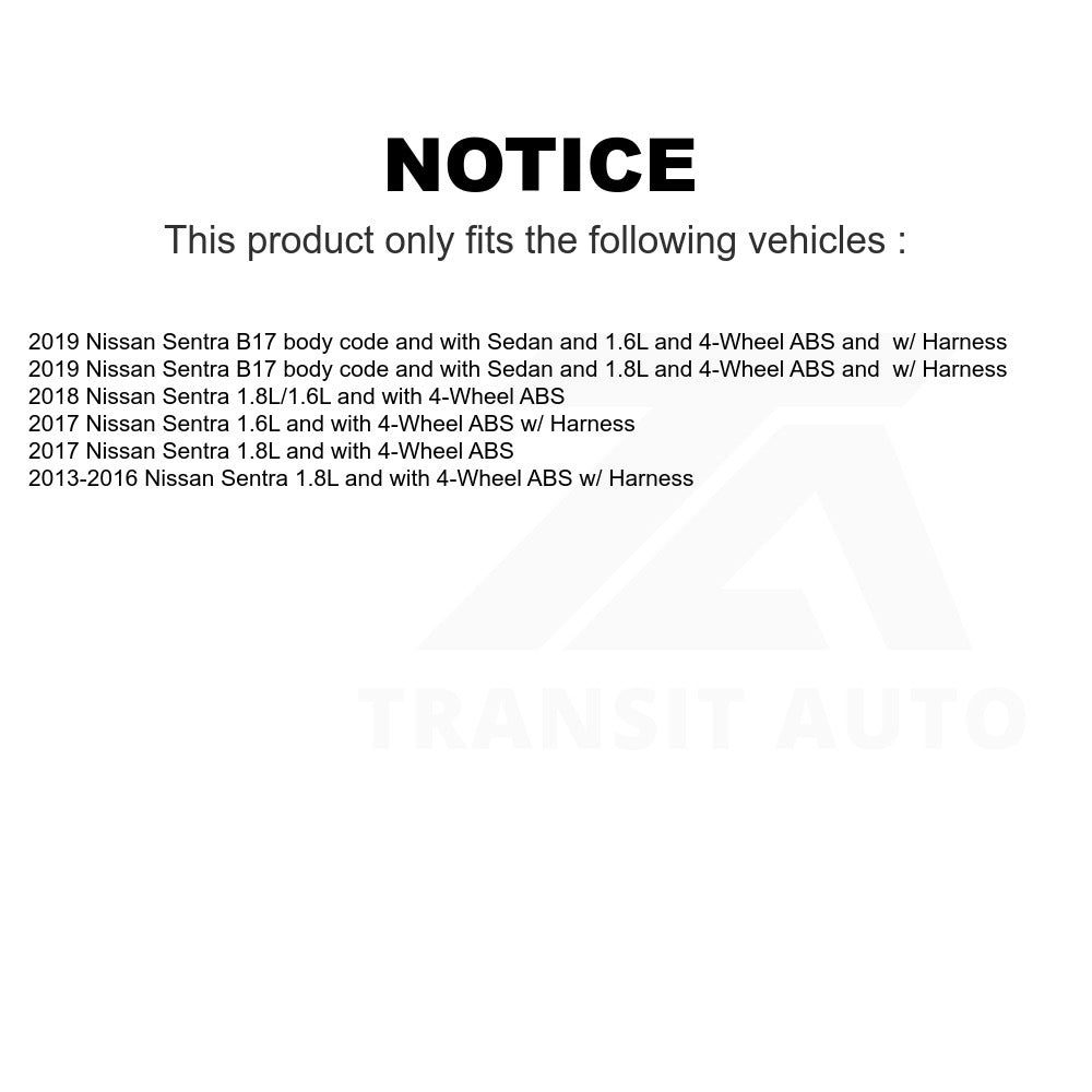 Mpulse Rear Right ABS Wheel Speed Sensor SEN-2ABS0922 For Nissan Sentra