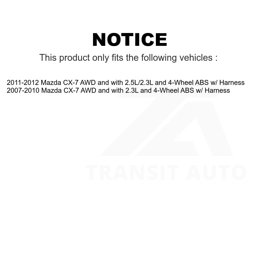 Mpulse Rear Right ABS Wheel Speed Sensor SEN-2ABS1669 For Mazda CX-7 w Harness