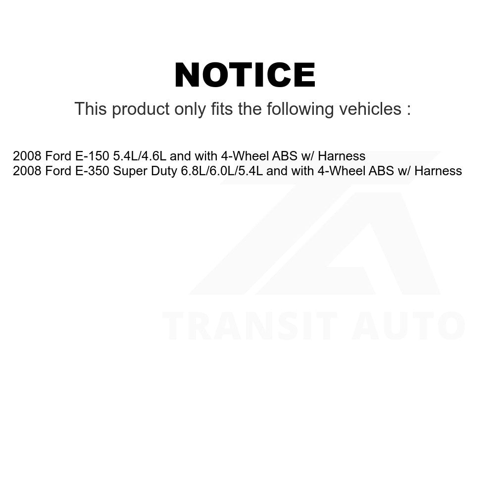 Mpulse Rear Right ABS Wheel Speed Sensor SEN-2ABS2444 For 2008-2008 Ford E-350 Super Duty E-150 w/ Harness