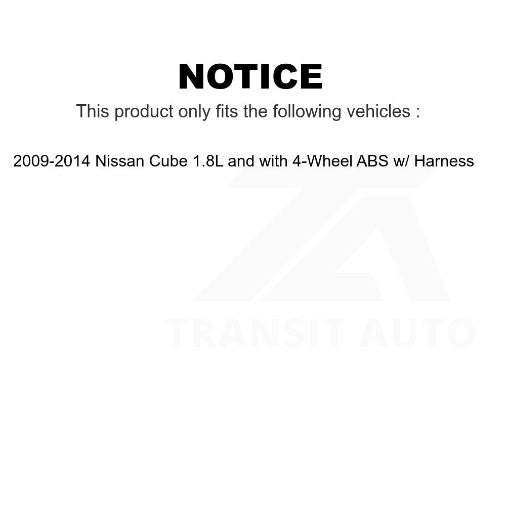 Mpulse Rear Right ABS Wheel Speed Sensor SEN-2ABS2560 For 2009-2014 Nissan Cube 1.8L with 4-Wheel w Harness