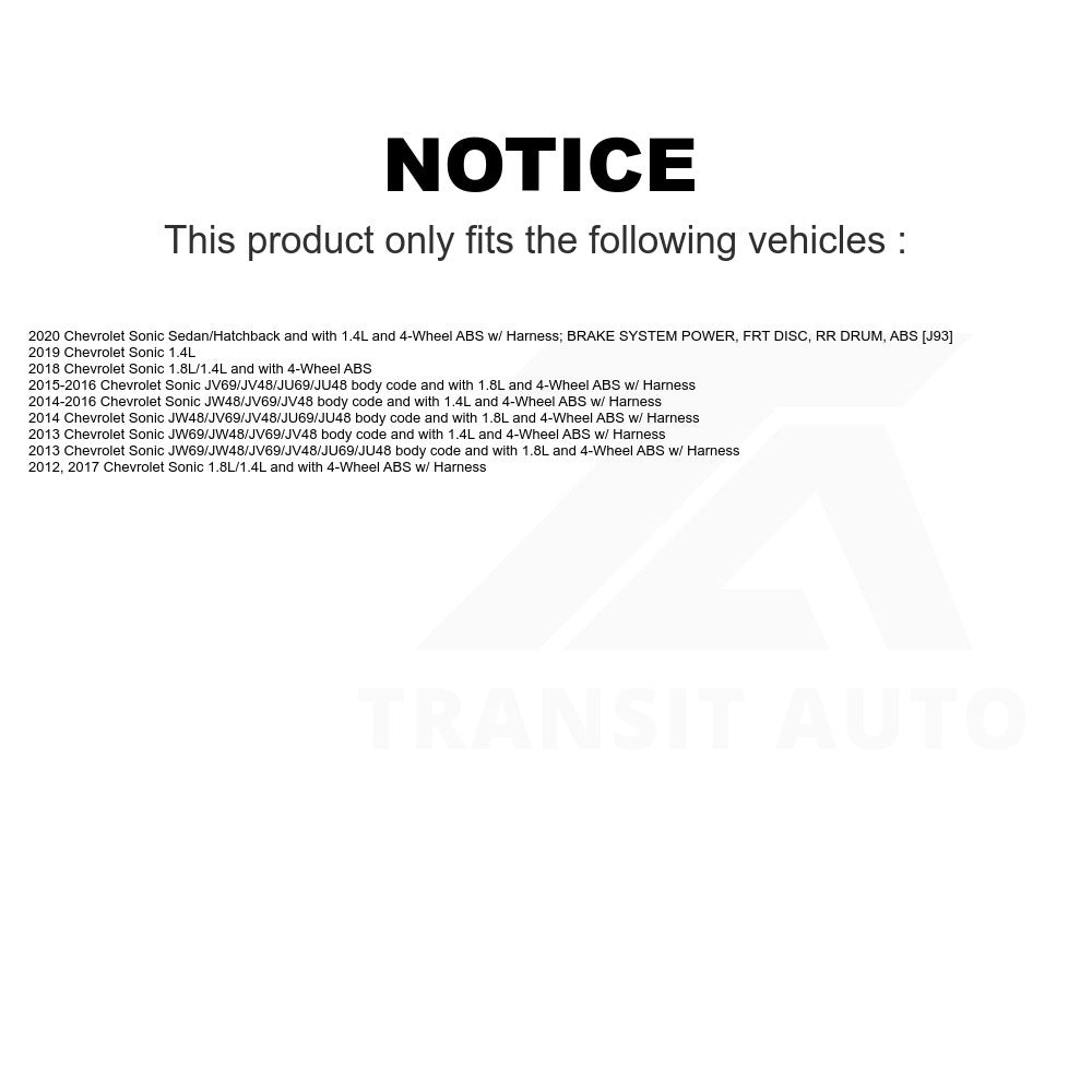 Mpulse Rear Right ABS Wheel Speed Sensor SEN-2ABS2933 For Chevrolet Sonic